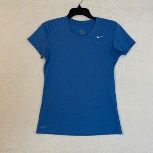 Nike Dri Fit Blue Short Sleeve Athletic T Shirt Women Small